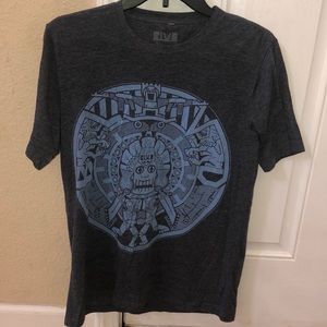 gray n blue tee